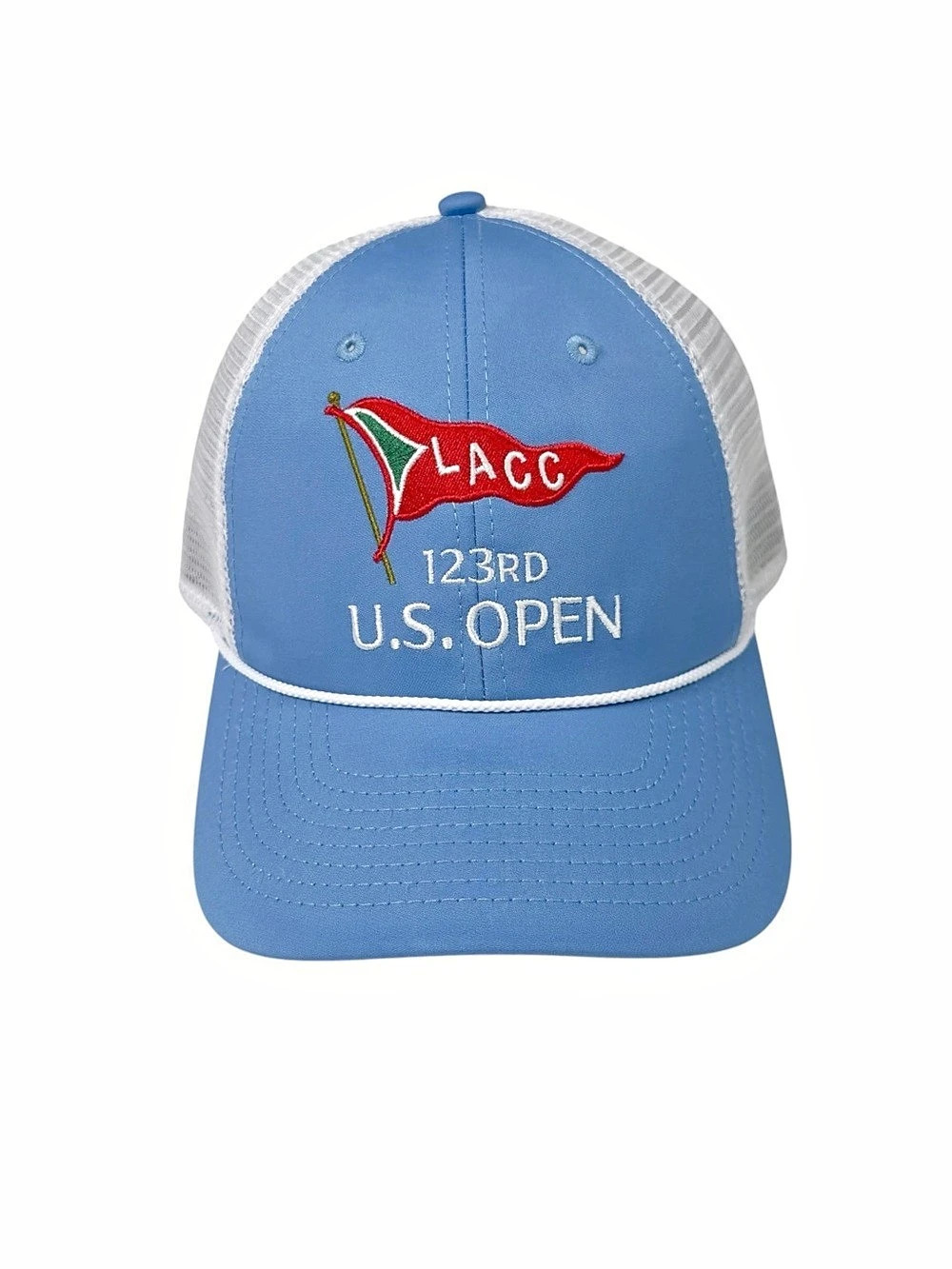 2023 US Open Golf Rope Hat LACC Trucker Mesh Light Blue Cap PGA